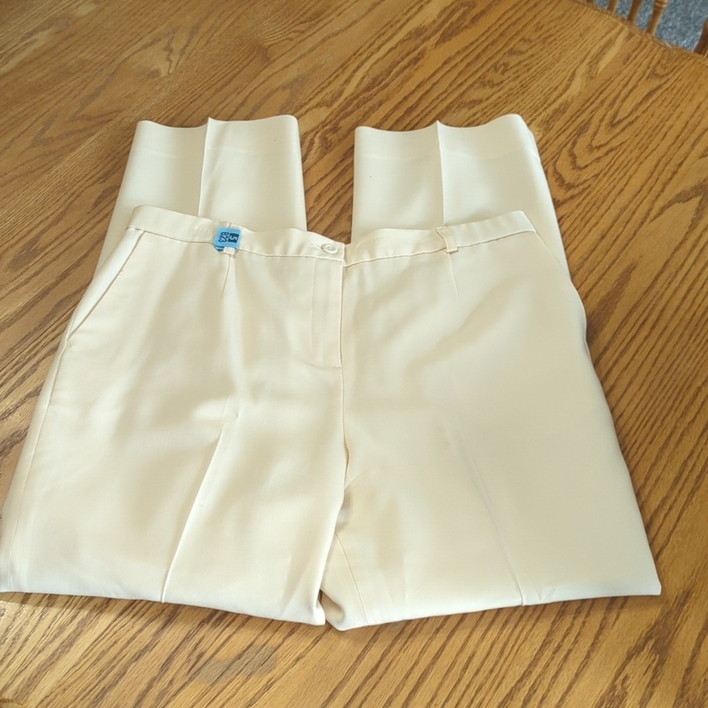 Pendleton 100% Virgin Wool Cream Trouser Ankle Pant Size 14